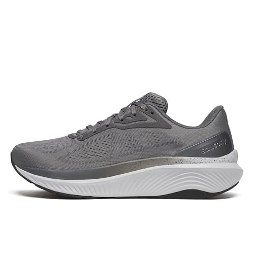 Saucony Men's Echelon 10 Sneaker, Carbon/Black, 9.5 Extra Wide