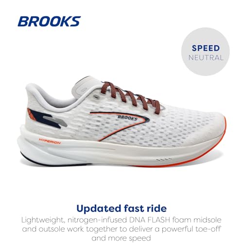 Brooks Men’s Hyperion Neutral Running Shoe - Oyster Mushroom/Black Iris - 8.5 Medium