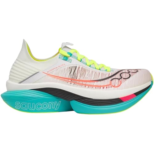 Saucony Unisex Endorphin Elite 2 Running Shoe, White/Mutant, 10.5