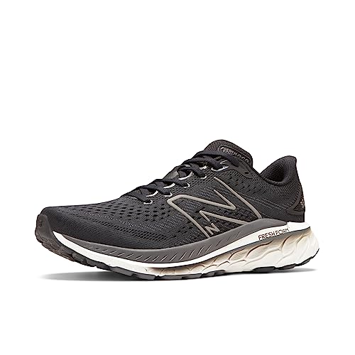 New Balance Men's Fresh Foam 860 V13 Running Shoe, Black/White, 10.5 Medium
