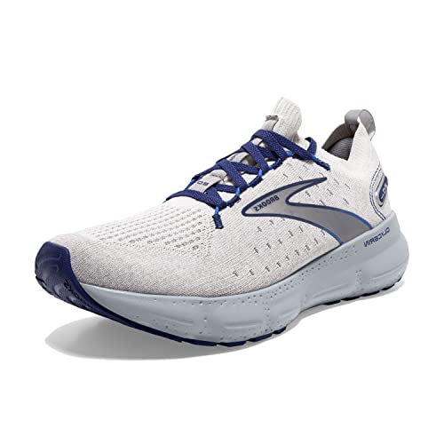 Brooks Men’s Glycerin StealthFit 20 Neutral Running Shoe - Oyster/Alloy/Blue Depths - 7 Medium