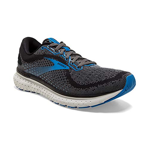Brooks Mens Glycerin 18 Running Shoe - Black/Ebony/Blue - D - 8.5