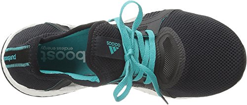 Adidas Performance Women's Pure Boost X Running Shoe,Black/Shock Green/Black,8.5 M US
