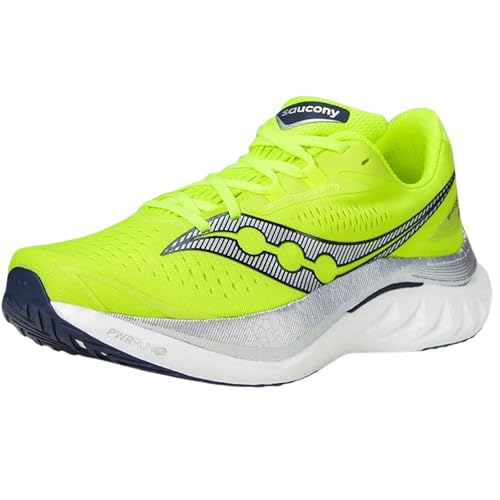 Saucony Men's Endorphin Pro 4 Sneaker, Citron/Navy, 10