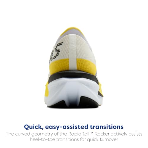 Brooks Men’s Hyperion Max 4 Neutral Running Shoe - White/Cyber Yellow/Black - 12.5 Medium