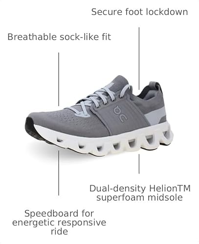 On Mens, Cloudswift 4 Alloy/Glacier 11 Medium