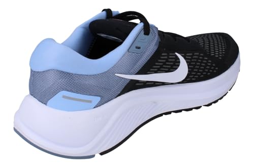 Nike Air Zoom Structure 24 Men's Running Shoes, Men's Sneaker, Black White Ashen Slate Cobalt Bliss, 11.5 US
