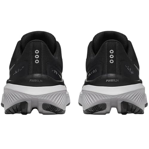 Saucony Women's Echelon 10 Sneaker, Black/Silver, 7 Extra Wide