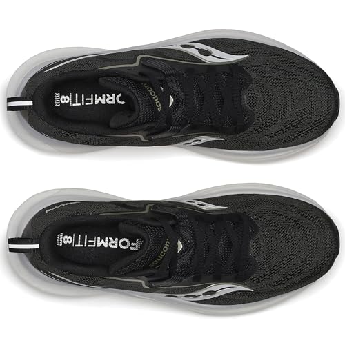 Saucony Women's Tempus 2 Sneaker, Black/White, 8