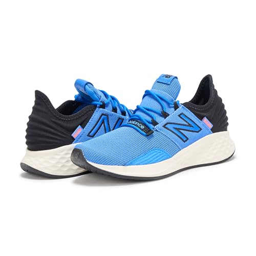 New Balance Kid's Fresh Foam Roav V1 Lace-Up Running Shoe, Blue Bird/Black, 4.5 W Big Kid