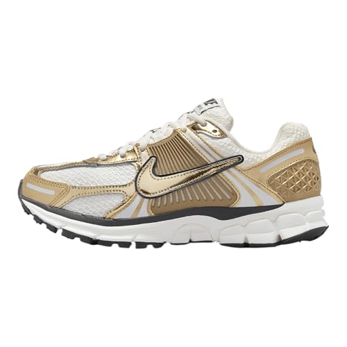 Nike Women's Zoom Vomero 5 Gold Sneakers, Photon Dust/Gold/Gridiron/Sail, 6 Medium US