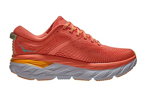HOKA ONE Women's Bondi 7 Running Shoe, Camellia/Coastal Shade, 8.5
