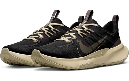 NIKE Men's Men's Low-top SneakersTrail Running Shoe, Black Ironstone Khaki Sanddrift Phantom, 8 US