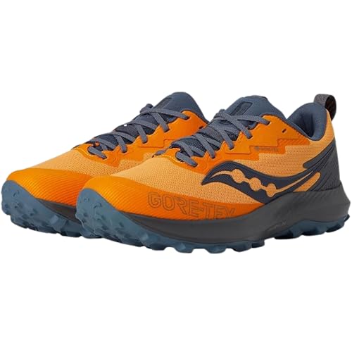 Saucony Men's Peregrine 14 GTX Sneaker, Peel/Shadow, 7.5