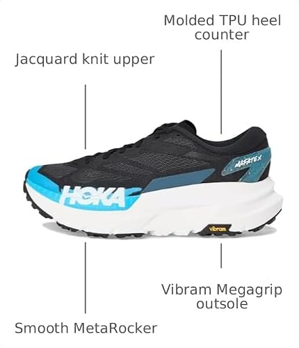 Hoka Men's Mafate X Black/Skyward Blue 8.5 Medium - alternate view 3