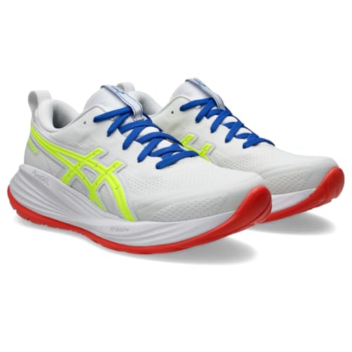 ASICS Women's Gel-Cumulus 27 ATC Running Shoes, 5, White/Safety Yellow