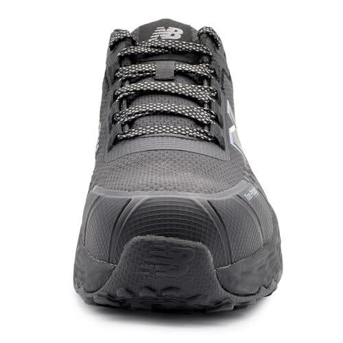 New Balance Fresh Foam Cremorne Composite Toe Safety Shoes for Men - Non Slip, Electrical Hazard - Black/Grey, Low Rise