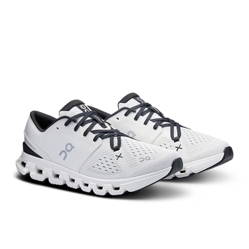 On Women's Cloud X 4 Sneakers, Ivory/Black, 8.5 Medium US