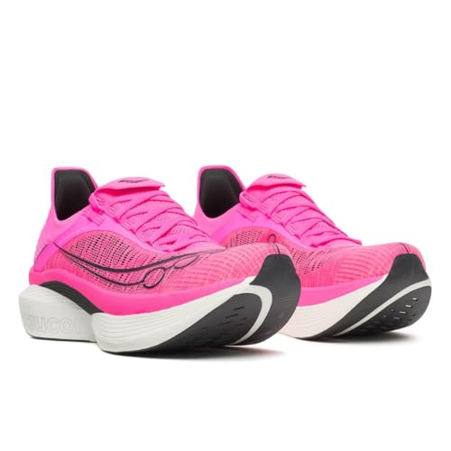 Saucony Unisex Endorphin Elite 2 Running Shoe, Shock/Black, 8