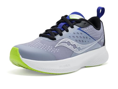 Saucony Ride Kdz Grey/Black/Blue 035 Width-M