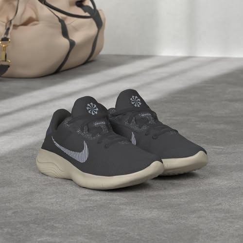 Nike Flex Experience RN 12, Men's Training, Black Indigo Haze Gridiron Coconut Milk, 9 UK