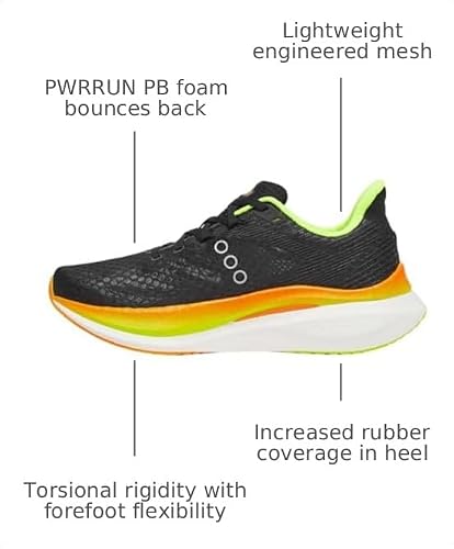 Saucony Men's Endorphin Speed 5 Sneaker, Black/Vo2, 12