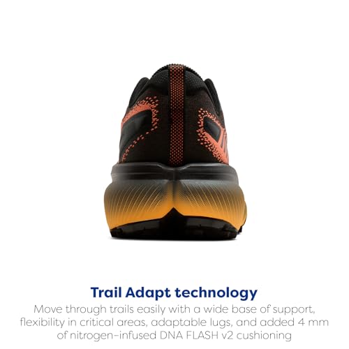 Brooks Men’s Cascadia 20 Trail Running Shoe - Black/Tigerlily/Orange - 13 Medium