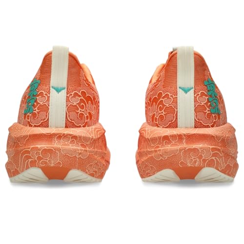 ASICS Unisex NOVABLAST 5 Tokyo Running Shoes, 12M / 13.5W, Sun Peach/White