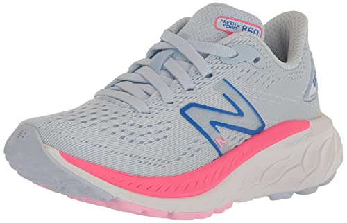 New Balance Kid's Fresh Foam X 860 V13 Running Shoe, Moon Dust/Neon Pink, 6.5 Medium US