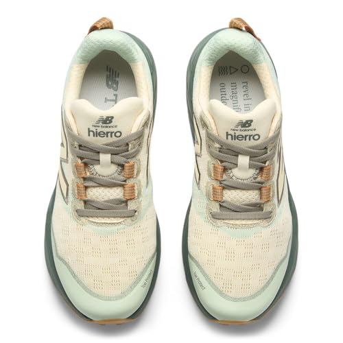 New Balance Women's Fresh Foam X Hierro V9 Trail Running Shoe, Calcium/Dark Juniper, 5 W