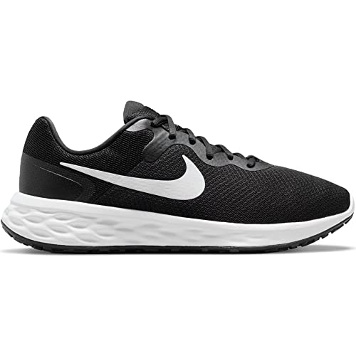 Nike Men's Revolution 5 Flyease Running Shoe, Black White Iron Grey, 7.5 UK