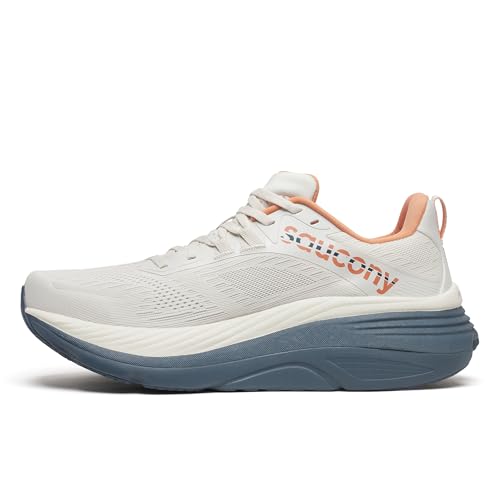 Saucony Men's Hurricane 24 Sneaker, Vanilla/Dusk, 11.5