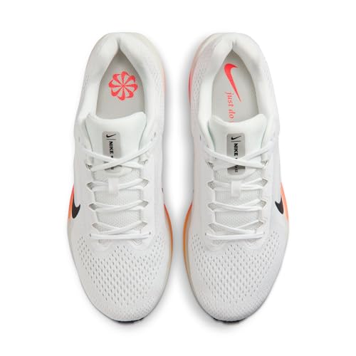 Nike Men's Winflo 11 Road Running Shoes, Summit White/Black-Bright Crimson, 9.5