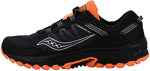 Saucony Men's Excursion Tr13 Road Running Shoe, Black/Orange, 11.5