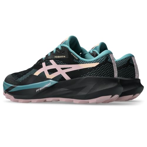 ASICS Women's Trabuco 14 GTX Trail Running Shoes, 9.5, Black/MORGANITE