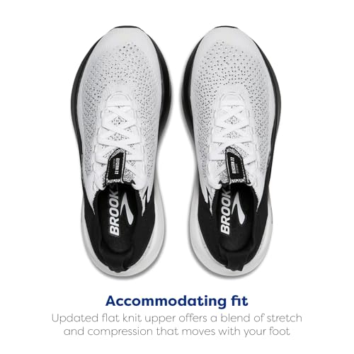 Brooks Men’s Glycerin Stealthfit 22 Neutral Running Shoe - White/Grey/Black - 8.5 Medium