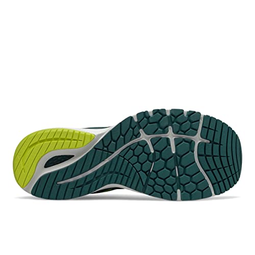 New Balance Men's Fresh Foam X 860 V12 Running Shoe, Mountain Teal/Sulphur Yellow, 10 M
