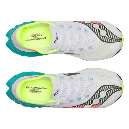 Saucony Men's Endorphin Pro 4 Sneaker, White/Mutant, 10.5