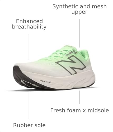New Balance Women's Fresh Foam X 1080 V14 Running Shoe, Sweetgrass/Reflection/Silver Metallic, 8 M