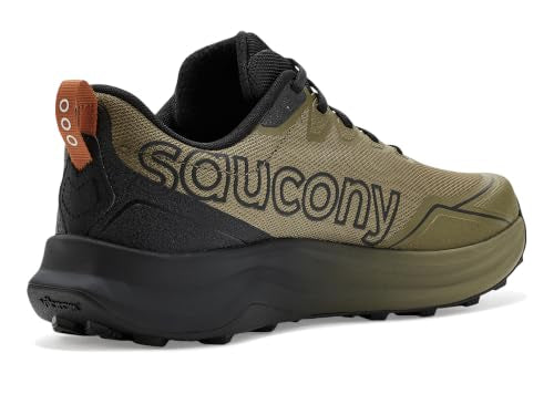 Saucony Men's Peregrine 16 Sneaker, Field/Black, 9.5