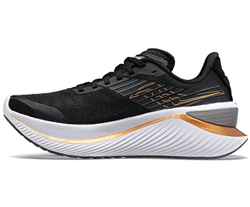 Saucony Men's Endorphin Shift 3 Running Shoe, Black/GOLDSTRUCK, 8.5 Wide