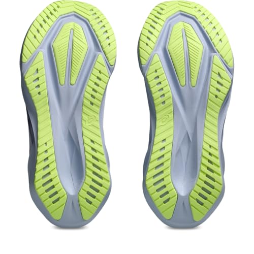 ASICS Women's NOVABLAST 5 Running Shoe, 8.5, Gravel/Blue Fade