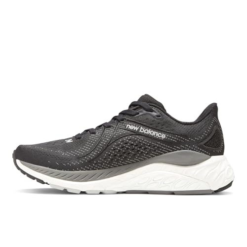 New Balance Women's Fresh Foam X 860 V13, Black/White/Castlerock, 9.5