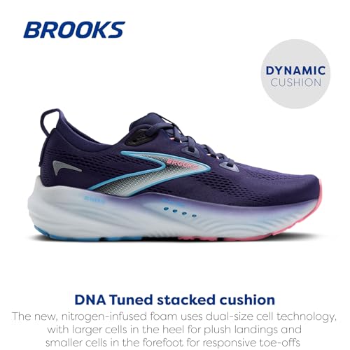 Brooks Women’s Glycerin 22 Neutral Running Shoe - Blue Ribbon/Peacoat/Dianthus - 8 X-Wide