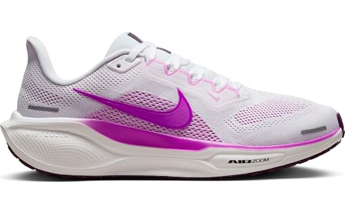 Nike Pegasus 41 Women's Road Running Shoes (FD2723-103, White/Black/Beyond Pink/Hyper Violet) Size 7
