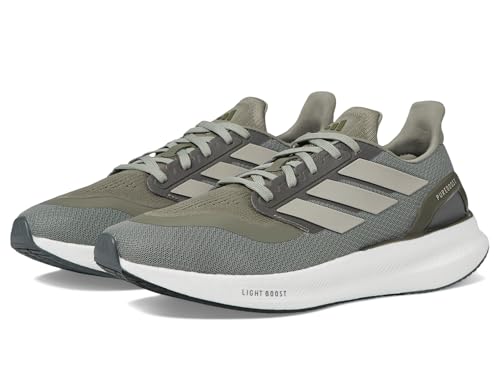 Adidas Men's Pureboost 5, Silver Pebble/Wonder Beige/Olive Strata, 11.5