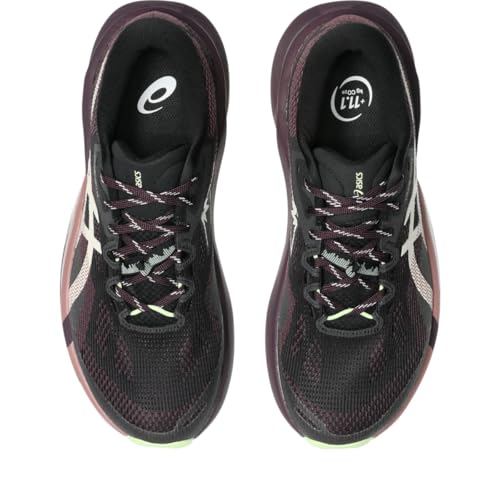 ASICS Women's Trabuco 14 Running Shoes, 10, Black/Dark Aubergine