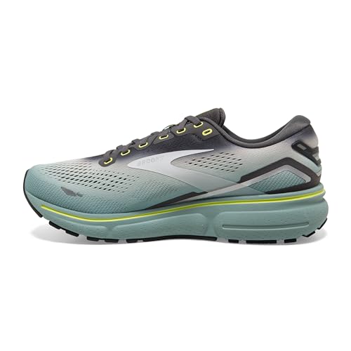 Brooks Men's Ghost 15 Neutral Running Shoe - Grey/Oyster/Cloud Blue - 7.5 Medium