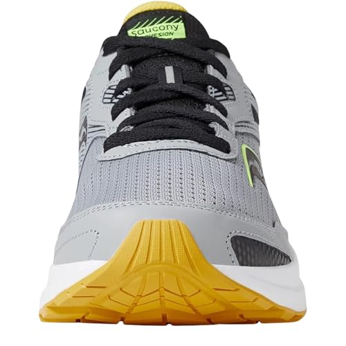 Saucony Men's Cohesion 16 Sneaker, Fossil/Sulphur, 9.5