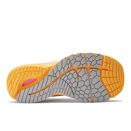 New Balance mens Fresh Foam X 860 V12 Running Shoe, White/Vibrant Orange/Vibrant Pink, 5.5 US